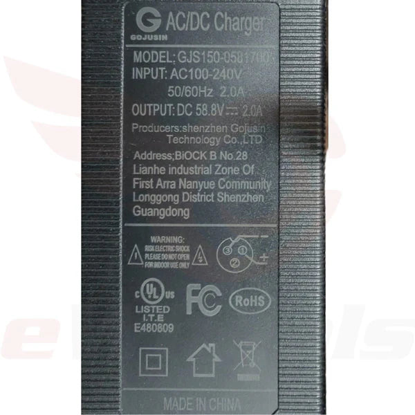 58.8V/2A Charger. GX16-3 pin image 1