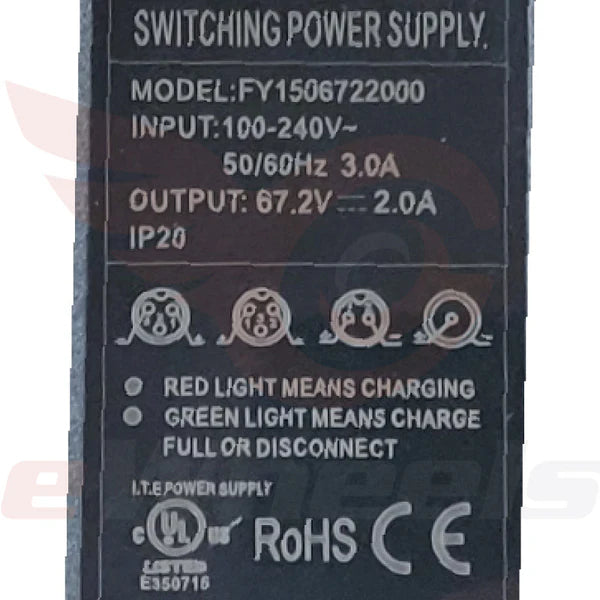 67.2V/2A Charger. GX16-3 pin image 1